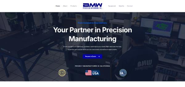 BMW Precision Machining website