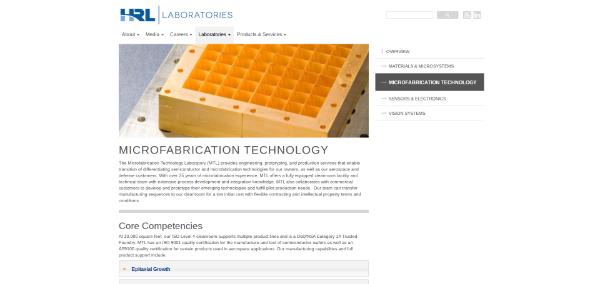 HRL Laboratories website