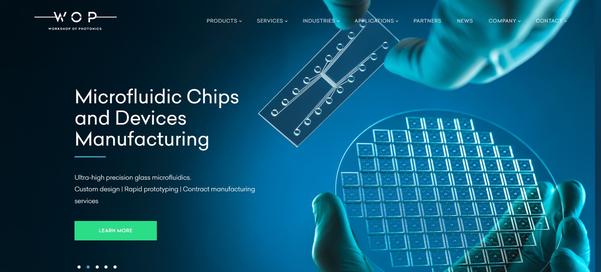 screenshot of WOP's Official Website